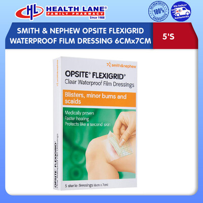 SMITH & NEPHEW OPSITE FLEXIGRID KALIS AIR FILM DRESSING 6CMx7CM (5'S)